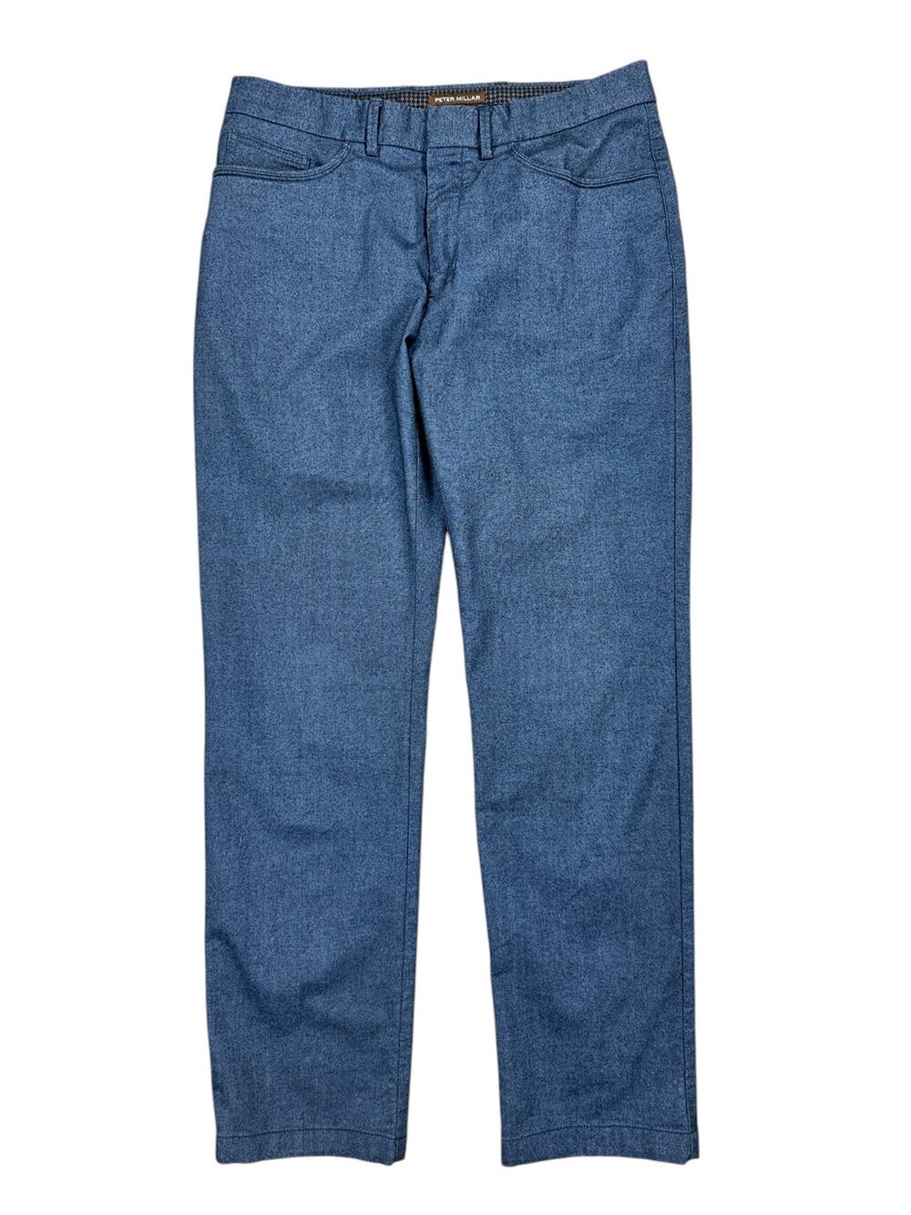 Peter Millar Hybrid Denim 5 Pocket Chino Pants Blue — Size 32